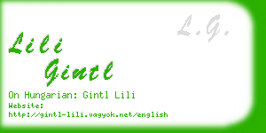 lili gintl business card